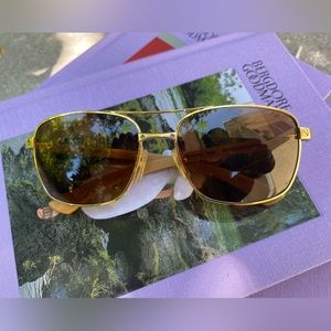 CARTIER EDITION SANTOS-DUMONT WOOD SUNGLASSES